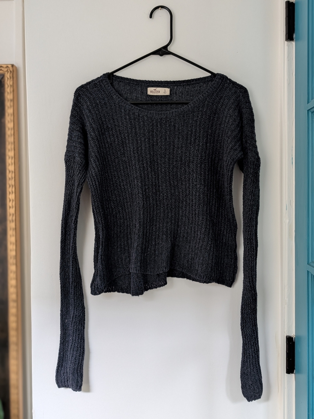 Charcoal Knit Crewneck Women’s Sweater